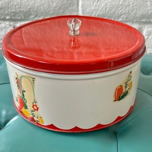 Vintage Tin with Mexican Motifs